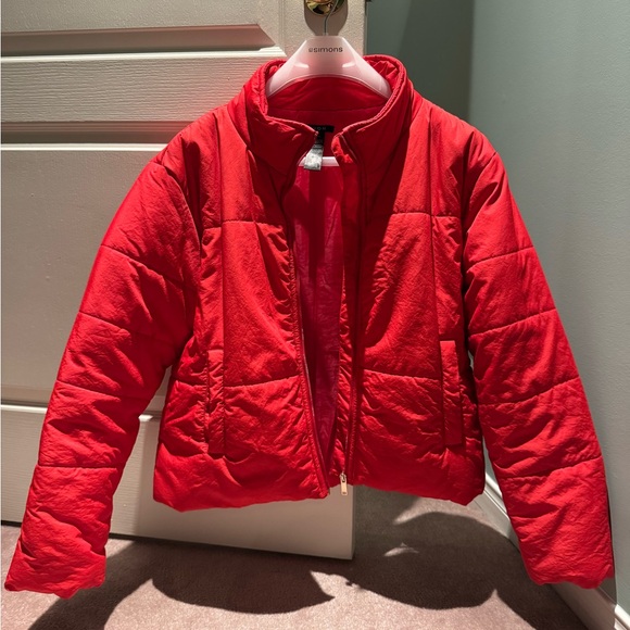 Red Puffy Winter Jacket - Picture 4 of 4